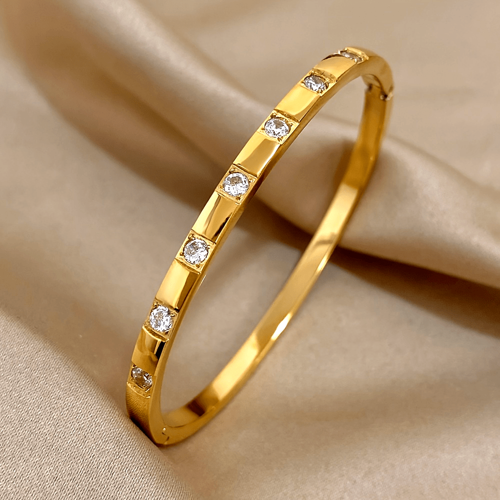 Stainless Steel Bracelet with Rhinestones Gift